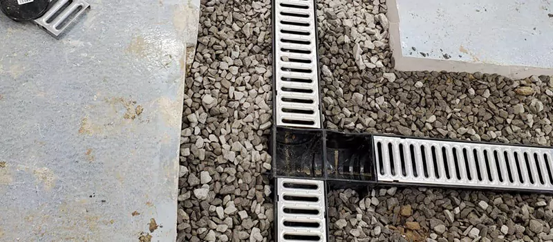 Storm Water Trench Drain Repair in Islington, Toronto